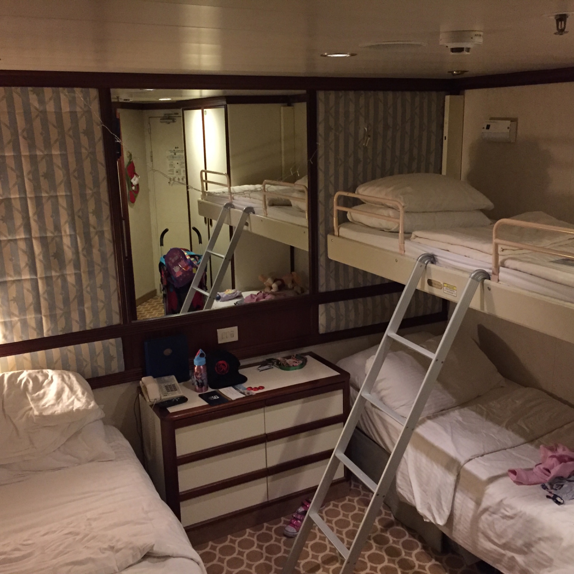 Interior Stateroom Cabin Category IF Sun Princess sky-princess-cruise-ship-deluxe-balcony-obstructed-view-stateroom