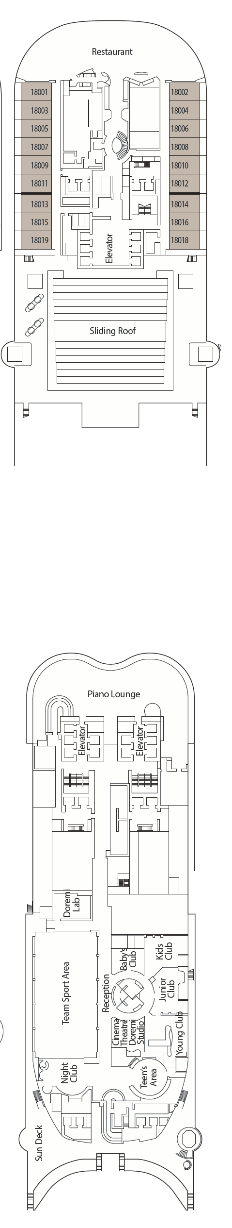 MSC Meraviglia Deck Plans