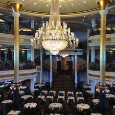 "My time dining on lowest level, early and late on middle and upper levels.