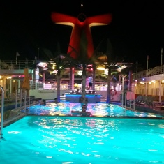 pool at night