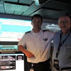 Enjoying the VIP tour of the ship