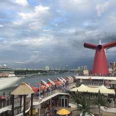 View from the top deck