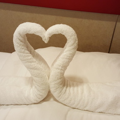 What Manny had waiting for us at turn down on Thursday, our anniversary day!
