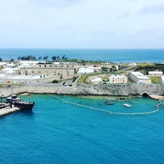 Port view from aft balcony cabin