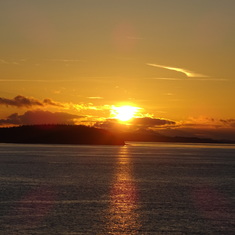 Our last sunset from our balcony