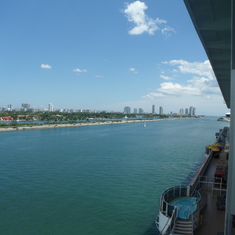Side view of the balcony stateroom 8446