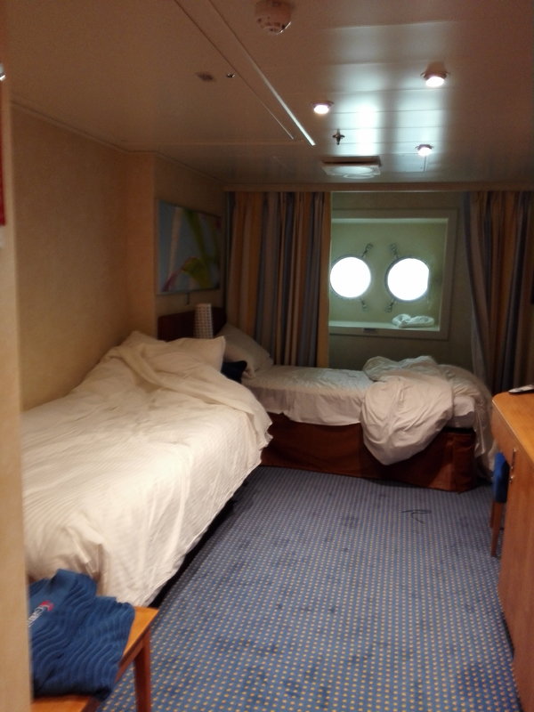 Inside Cabin 1205 on Carnival Vista, Category 1A