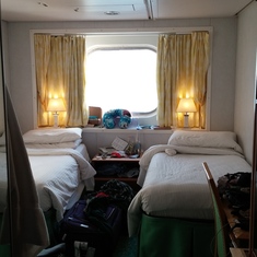 There was room in the closet to put the suitcases, we just didn't