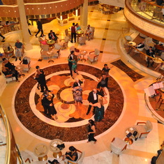 Dancing in the atrium on Royal Princess