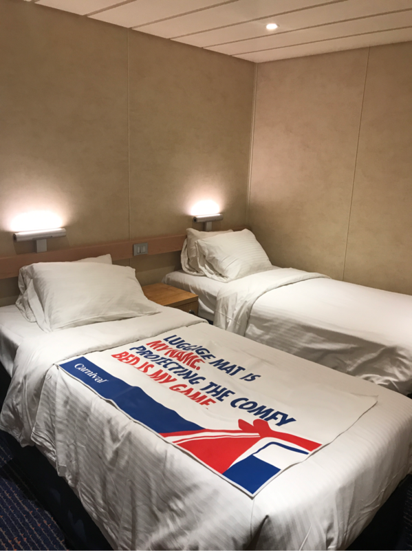 Inside Cabin R159 on Carnival Elation, Category 4B