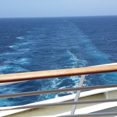 Aft balcony, at sea