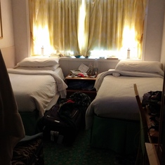 suitcases were not unpacked & stored or there would have been more room