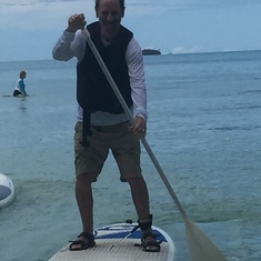 Learn to paddleboard back of ship