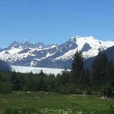 View of the Mendenhall Glacier in Juneau
