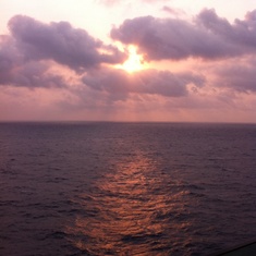 Sunset at sea