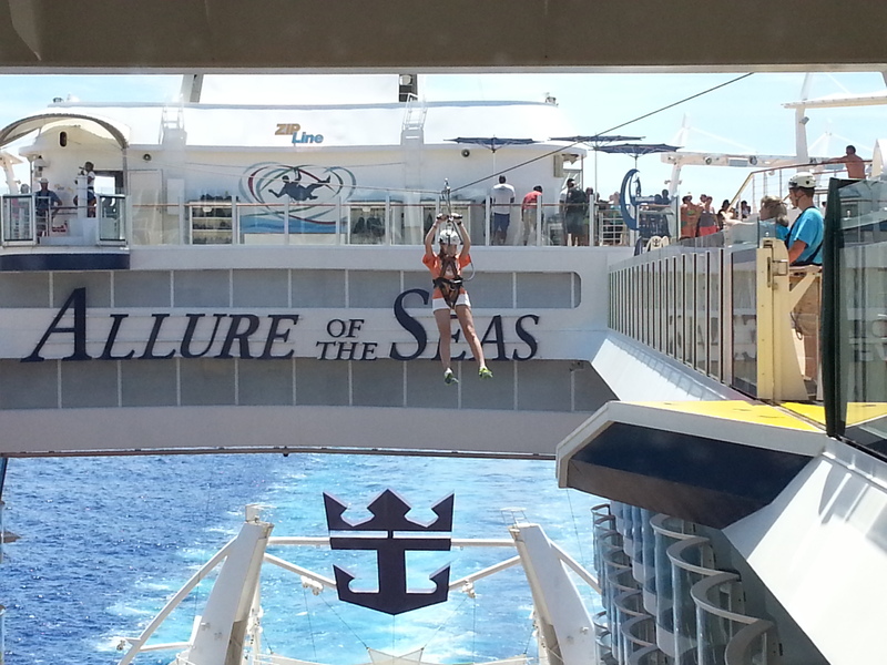 Photo of Allure of the Seas Cruise on Jul 14, 2013 zip line )