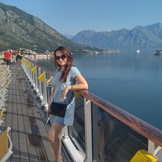 Getting into the port of Kotor, Montenegro