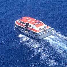 Life boats serving as tenders
