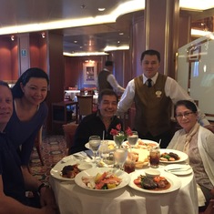 Dinner at Di Vinci. Served by Armando.