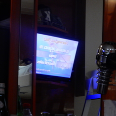 Watch TV using mirror