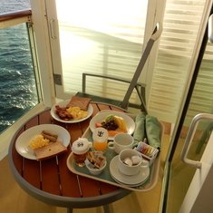 breakfast on balcony