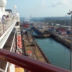 Panama Canal from top deck
