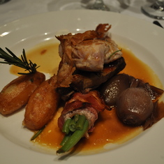 Roasted chicken in main dining room on Royal Princess