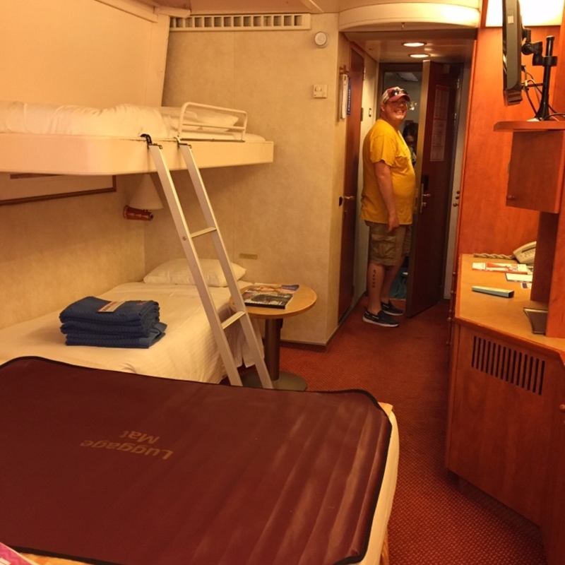 Inside Cabin 4125 on Carnival Pride, Category 4K