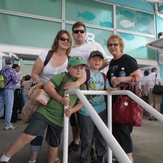 Family minus husband arriving at the Miami NCL terminal